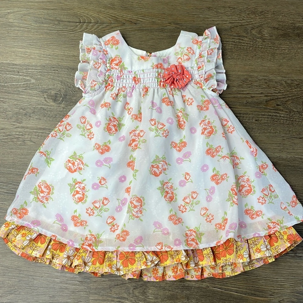 Matilda Jane Girls Hello Lovely Pinwheel Swing Dress Size 18/24 Months